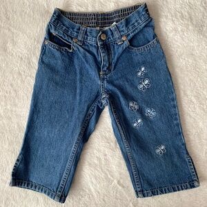 Vintage Old Navy Girls Butterfly Cropped Jeans / Denim